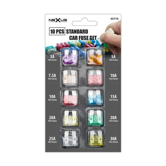 Biztosíték egységcsomag késes 10db stand. (05710)