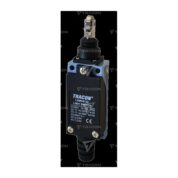 Végálláskapcsoló nyomógörgős 1xNO+1xNC, 2A/230V AC-15, 0,3A/250V DC-13, 90°, IP65 (LSME8122)