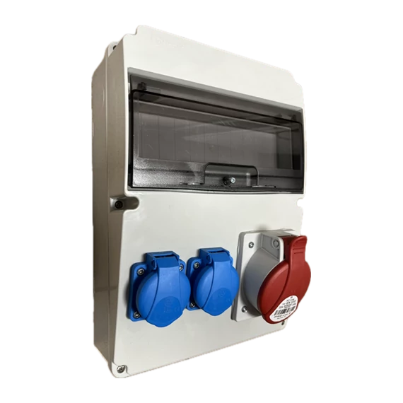 Ipari kombi 2x230V+1x5p32A+ablak (11mod.) (EG4-11Ü)