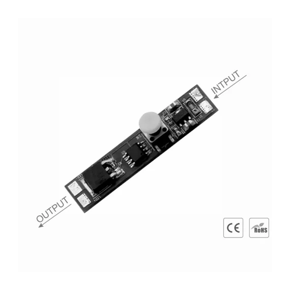 Led profil kapcsoló dimmer nyomógombos 12/24V 8A (BS001)