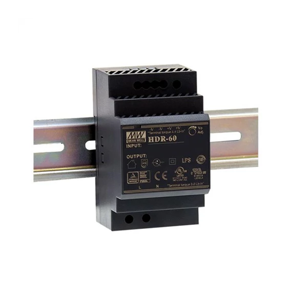 Tápegység 24VDC 2,5A  60W MeanWell ( HDR-60-24)