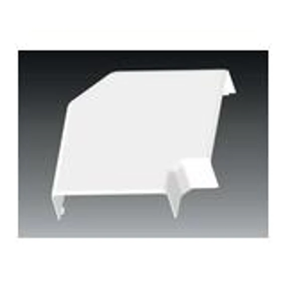 Parapetcsatorna L-idom 120X40-hez emelkedő/süllyedő 90° fényesfehér PVC műanyag EKD KOPOS (8583HB)