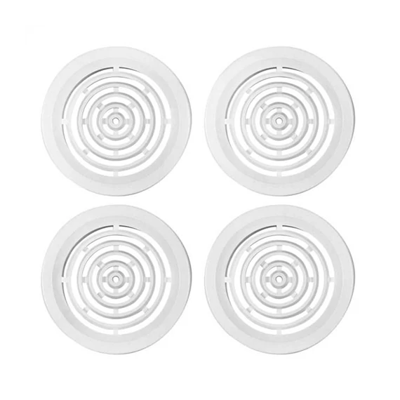 Szellőzőrács kerek d=50mm műanyag fehér (4db-os) (3364652)