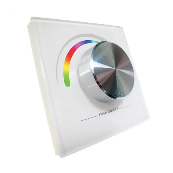 Led dimmer fali (sülly) RGB forgatógombos RF fehér akkumu.(SL-1009FA-val) (SL-2836RGB)