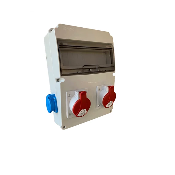 Ipari kombi 2x230V+2x5p16A+ablak (11mod.) (EG4-7Ü)