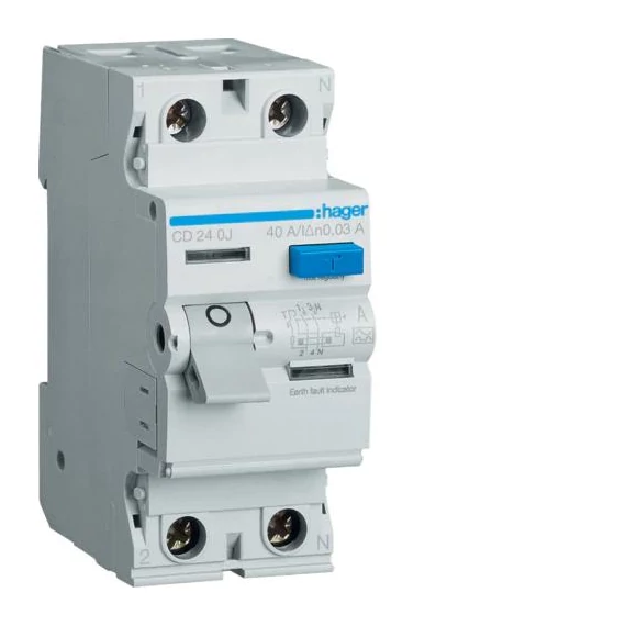 Hager Fi-relé 2P 40A 30mA A (CD240J)