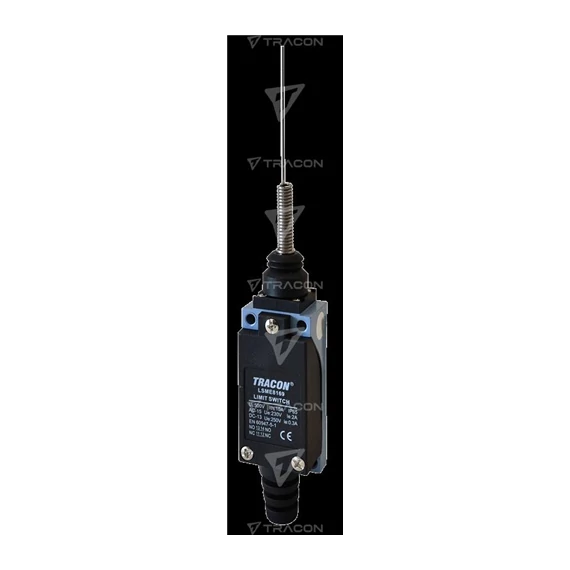 Végálláskapcsoló rugószáras (acél) 1xNO+1xNC, 2A/230V AC-15, 0,3A/250V DC-13, 97mm, IP65 (LSME8169)
