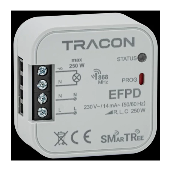 Rádiós dimmer, szerelvénydobozba, 1 csatornás (EFPD)