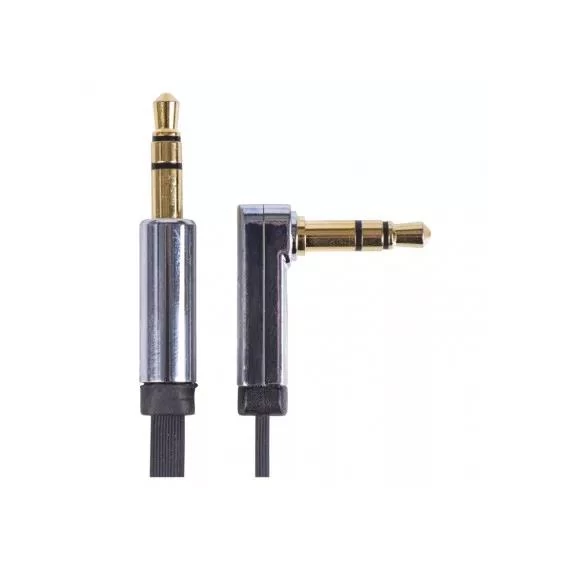 Jack kábel 3,5MM st dugó - 3,5mm st dugó 1m EMOS fek/feh (SM7031)