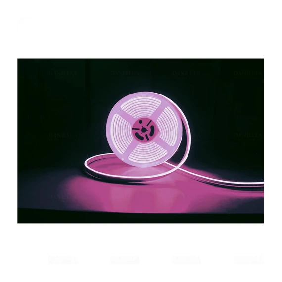 LED szalag neonflex pink, 5m, IP65,12V DC, 6W/fm, 300lm/m, 120LED/m, (DEL1645) AKCIÓ!