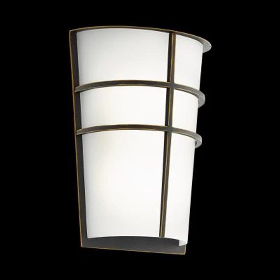 Kültéri LED fali 2x2,5W barna/feh.  IP44 Breganzo