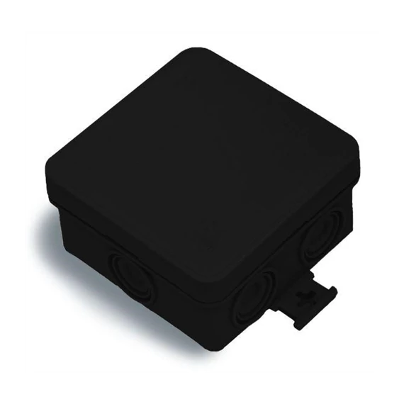 Kötődoboz 75x75x36mm IP55 könnyített oldal fekete Famatel (3051-N) 