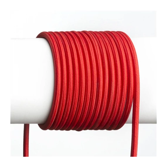 Textilkábel 2x0,75mm2 rokokó piros körfonattal ED003030