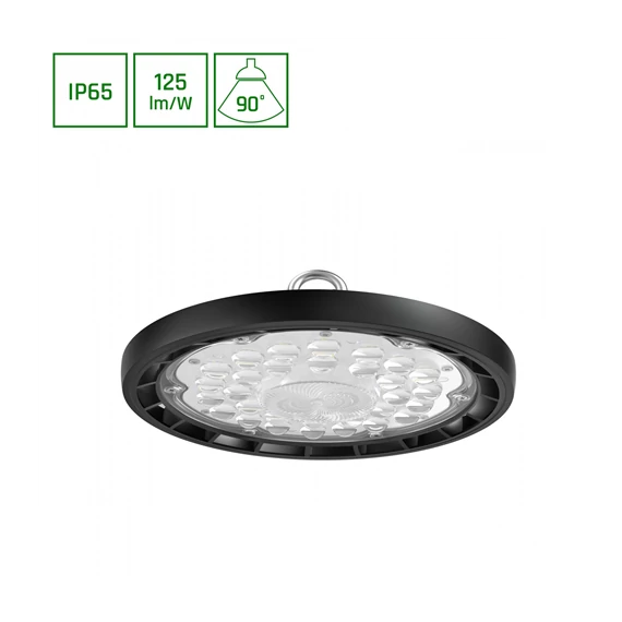 Csarnokvilágító PLATEO SUN2 LED 230V 100W 12500lm 90° IP65 4000K fekete 230x77mm (SLI044022NW)
