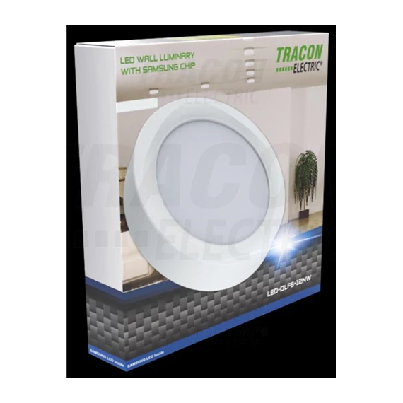 Led panel kerek falon kívüli 230VAC, 12W, 960lm, D=170×170 mm, 4000K, IP20, SAMSUNG chippel