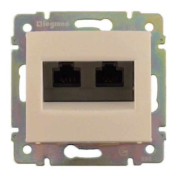 Valena 2xRJ45 Cat6 krém (774143)