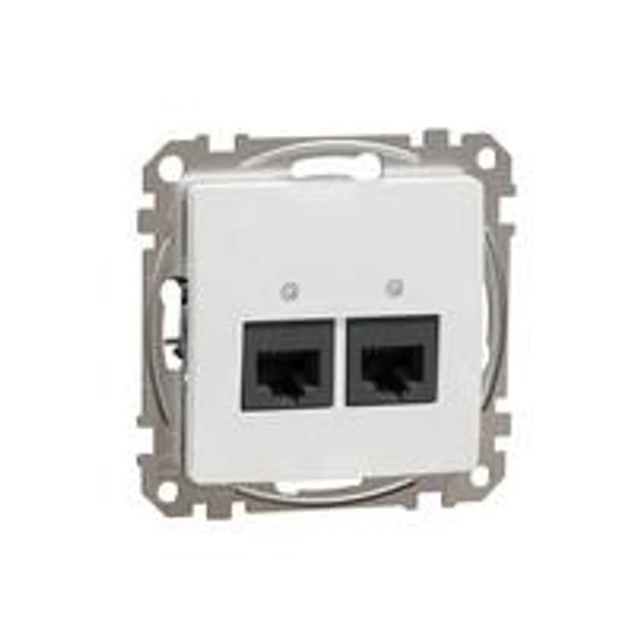 Új Sedna UTP 2xRJ45 Cat6 aljzat, fehér  (SDD111462)