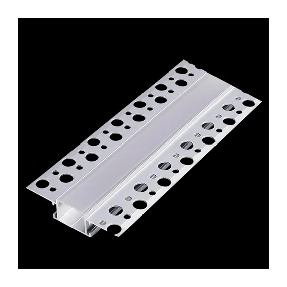 LED profil +fedél 2m/szál DP63 aluminíum, gipszkartonba süllyeszthető, vakolható, fedélméret19,04xszé.l27,76xmély12,2 (99ACC63)