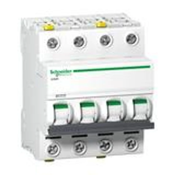 Kismegszakító 4P 50A C-jelleg 400V AC/DC 6kA/60898 20kA/60947 Acti9 iC60N Schneider (A9F04450)