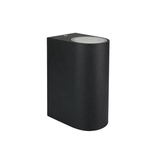 LED kerti lámpa Parete kétirányú fekete 2xGU10 IP54 (SLIP007002)