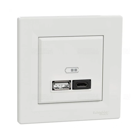 Asfora dupla USB töltő A+C 45W fehér (EPH2700421)