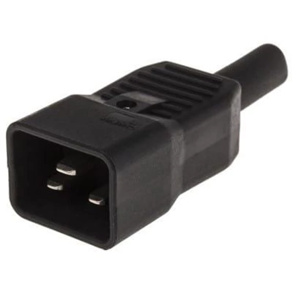 Hálózati csatlakozó IEC C20 lengő dugvilla 16A 250V egyenes (7769125)