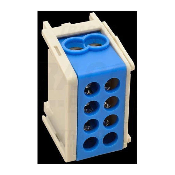 Fővezetéki leágazó sorkapocs 2×25mm2 / 2×25mm2, 400VAC, 101A kék (FLE-25K)