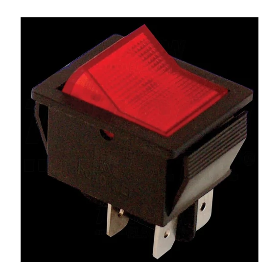 Kapcsoló billenő BE-KI, 2-pólus, piros (TES-41)