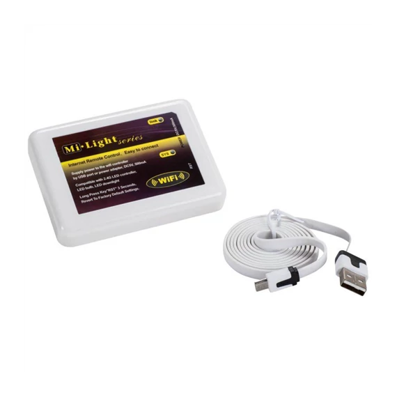 Led szalaghoz Wi-Fi vezérlő fehér,RGB,RGBW DC 5V 500mA USB (CL90035)