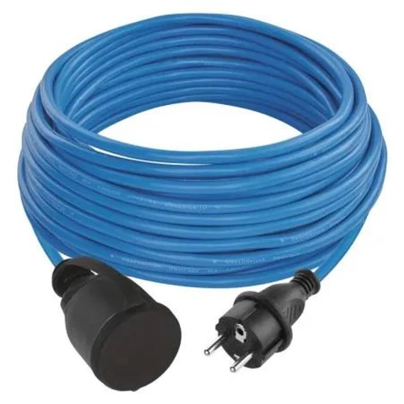 Hosszabbító fagyálló 20m 3x1,5mm2, -35°C-tól +60°C-ig, szilikon Emos kék (P01520W)