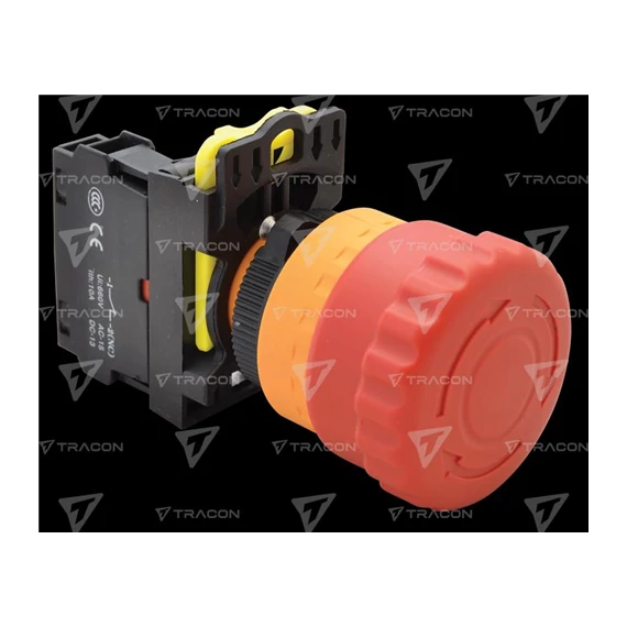 Vészgomb, reteszelt, piros 1×NC, 5A/230V AC-15, 40mm, IP65 (NYG3-ETR)