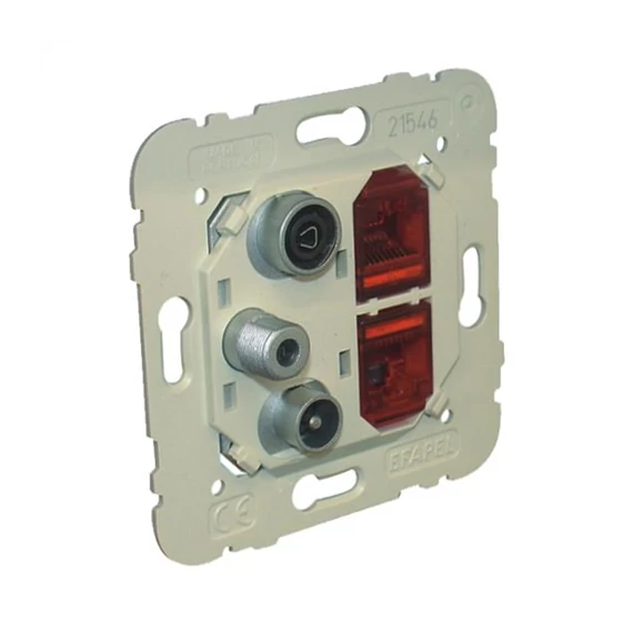 Logus R-TV-SAT+2xRJ45 cat6  csillagpontos csatlakozó (21546)