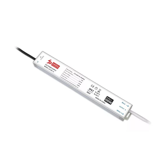 Led trafó 200W 12V LEDis IP67 (LD-200-12) 