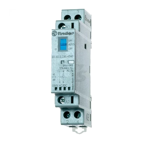 Mágneskapcsoló 2P 25A 2z 230V ACDC Finder (22.32.0.230.4320)