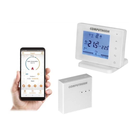 Computherm wi-fi termosztát vezeték nélküli érintőkijelzős vezérlővel (E400RF wi-fi)