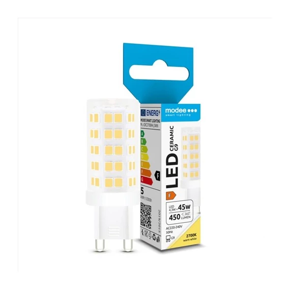 Modee LED izzó Ceramic G9 4,3W 4000K 450lm ERP (ML-G9C4000K4,3WN) 