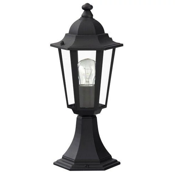 Kültéri álló lámpa talpas 40cm E27 60W fekete IP43 Velence (8206)