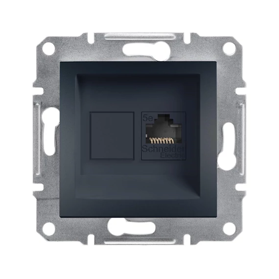 Asfora 1xRJ45 acél Cat5e UTP aljzat antracit (EPH4300171)
