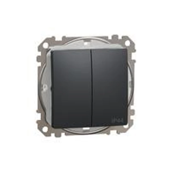 Új Sedna Csillárkapcsoló, rugós bekötés, 10AX, IP44, antracit SDD214105 Schneider