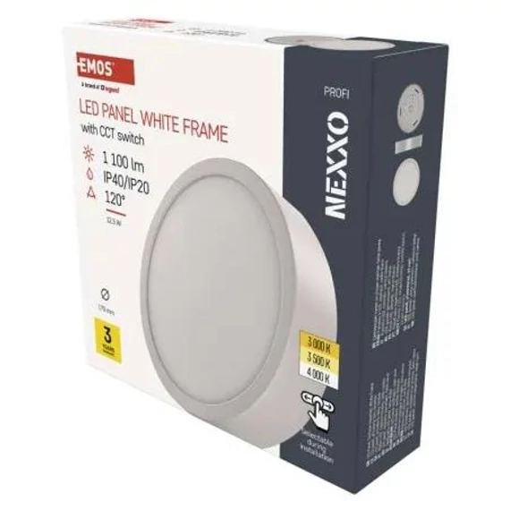 LED mennyezeti lámpa 12,5W, 1100lm, CCT, IP40 NEXXO (ZM5133)