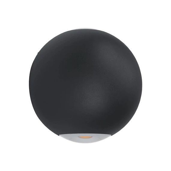 Kültéri LED fali 480lm 3000K IP54 fekete Abugo (75547)
