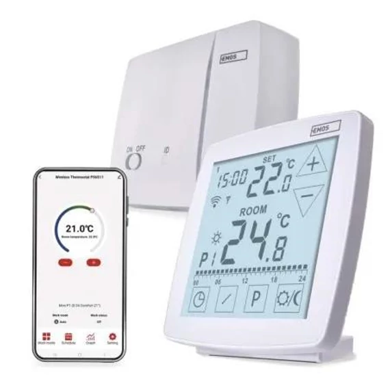 Szobatermosztát GoSmart Programozható vezeték nélküli  WiFi-vel (P56S11)