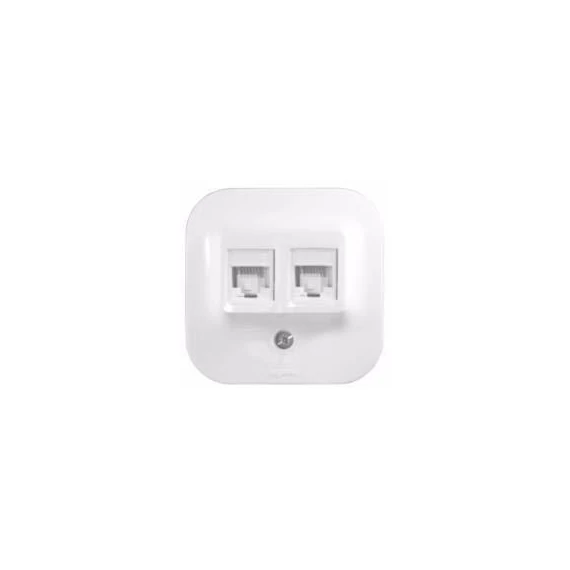 Forix 2xRJ45 Cat5e aljzat IP20 fehér