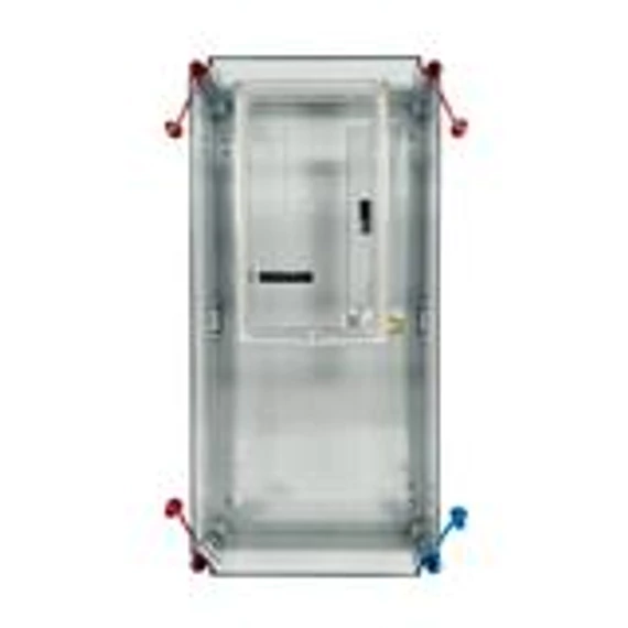 HENSEL HB1100A-T Fogyasztásmérő szekrény, 2x1 fázisú két mérőhelyes mindennapszaki (63 A) és vezérelt (32 A) / H-tarifás (63 A) méréshez