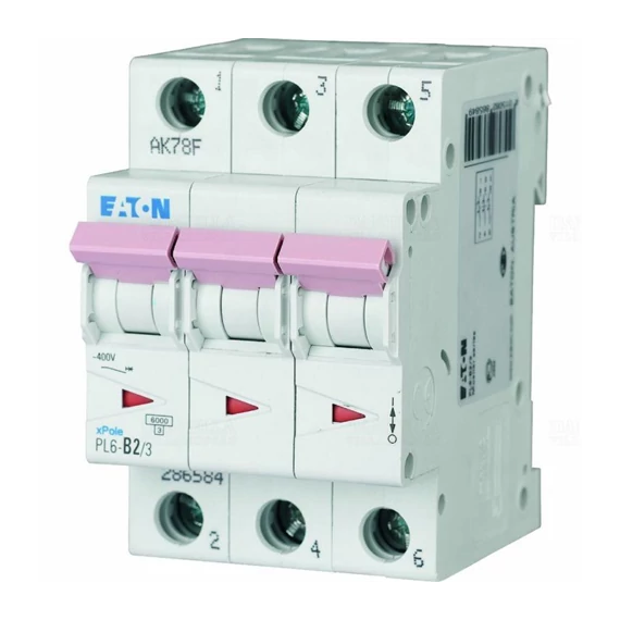 EATON kismegszak. 3P 16A C 6kA PL6-C16/3 (286601)