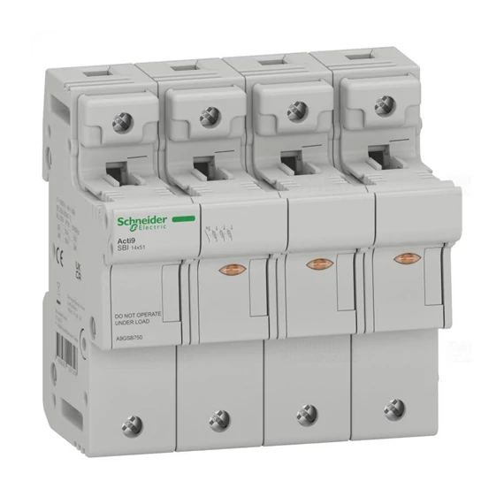 Olvadóbiztosítós szakaszoló ACTI9 SBI  3P+N, 14x51mm, A9GSB750 Schneider