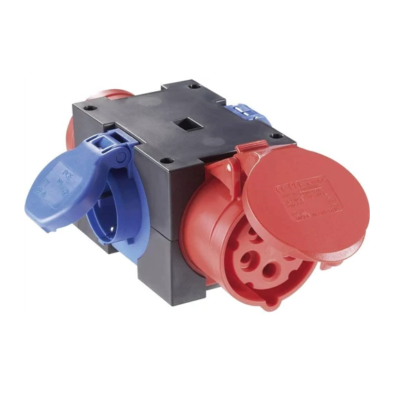 PCE elosztóadapter 1x16A5P400V 2x16A2P+E  IP44