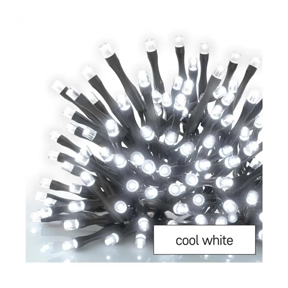 Karácsonyi fényfüzér 100LED, jégcsapok, 2,5m hideg IP44 (D1CC01)