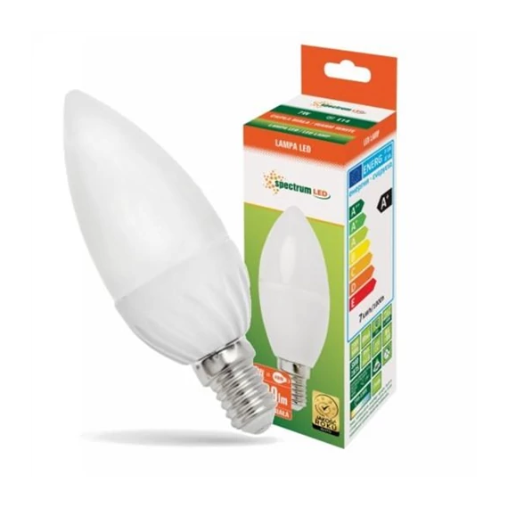 LED izzó E14 8W 230V WW gyertya 620lm (WOJ14220)