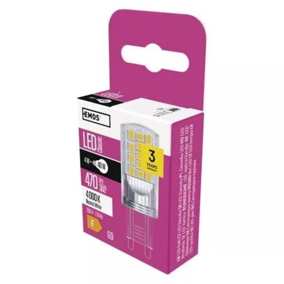 LED izzó Classic JC G9 4W (40W) / 470lm 4000K (ZQ9545)
